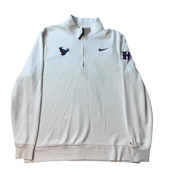 Nike Other - Houston Texans Nike Pullover Mens L White HJ8084-100 Quarter Zip Athletic Top